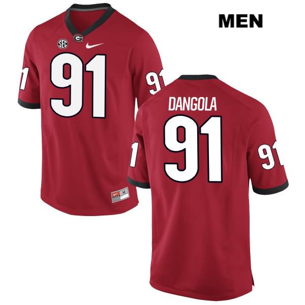 Georgia Bulldogs Men's Michael DAngola #91 NCAA Authentic Red Nike Stitched College Football Jersey WZW1656FL